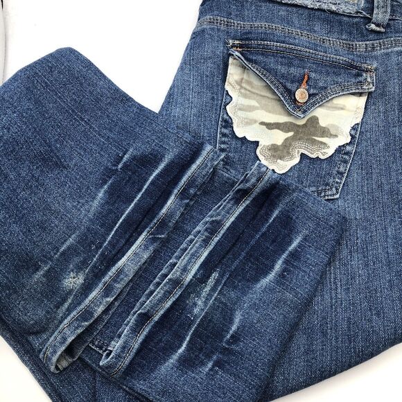 L2 Jeanswear Women's Bootcut Skinny Jeans Size 9 Medium Wash Embroidered Hippie - Picture 3 of 10